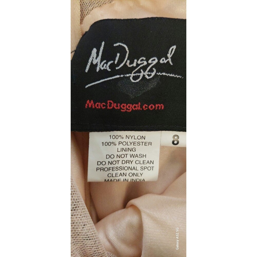 Mac Duggal Size 8 #4715 Platinum Embellished Cap Sleeve Mermaid Gown Dress *read - Picture 8 of 11